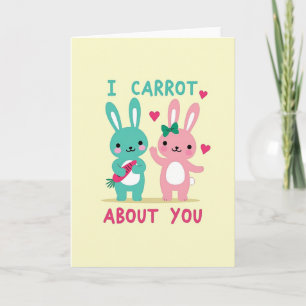 Heart Pattern Carrot About You Card