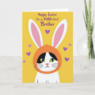 Heart Pattern Cat Holiday Card