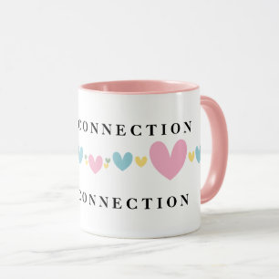 Heart Pattern Coffee Mug Mindfulness Affirmation