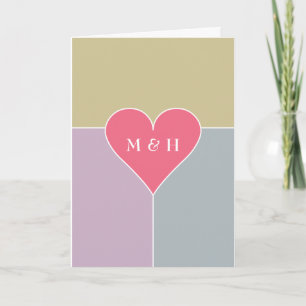 Heart Pattern custom greeting card