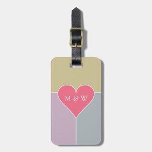 Heart Pattern custom luggage tag