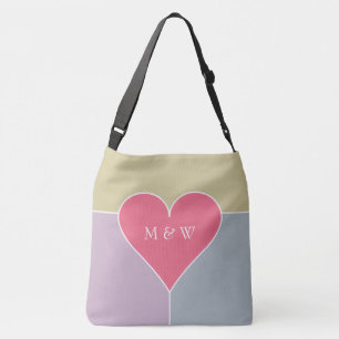 Heart Pattern custom monogram bags