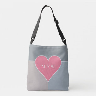 Heart Pattern custom monogram bags