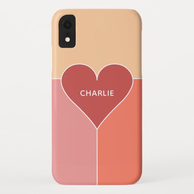 Heart Pattern custom monogram phone cases (Back)