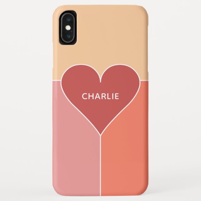 Heart Pattern custom monogram phone cases (Back)