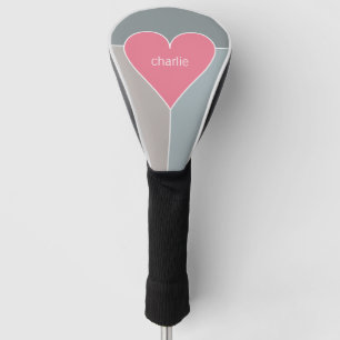 Heart Pattern custom monogram putter cover