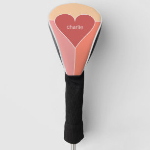 Heart Pattern custom monogram putter cover