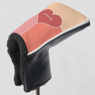 Heart Pattern custom monogram putter cover