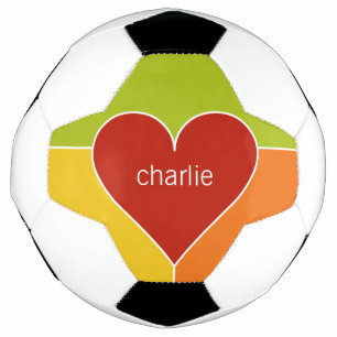 Heart Pattern custom monogram soccer ball