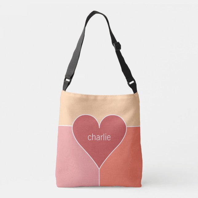 Heart Pattern custom name bags (Back)