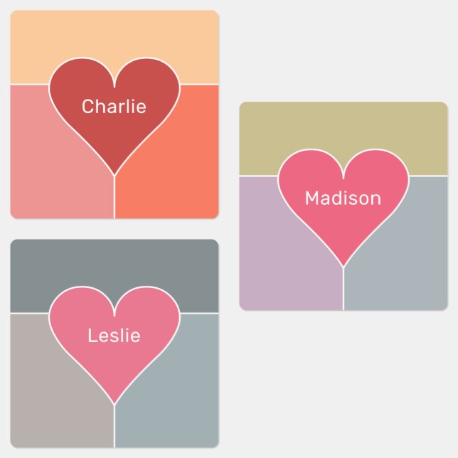 Heart Pattern custom names (Group)