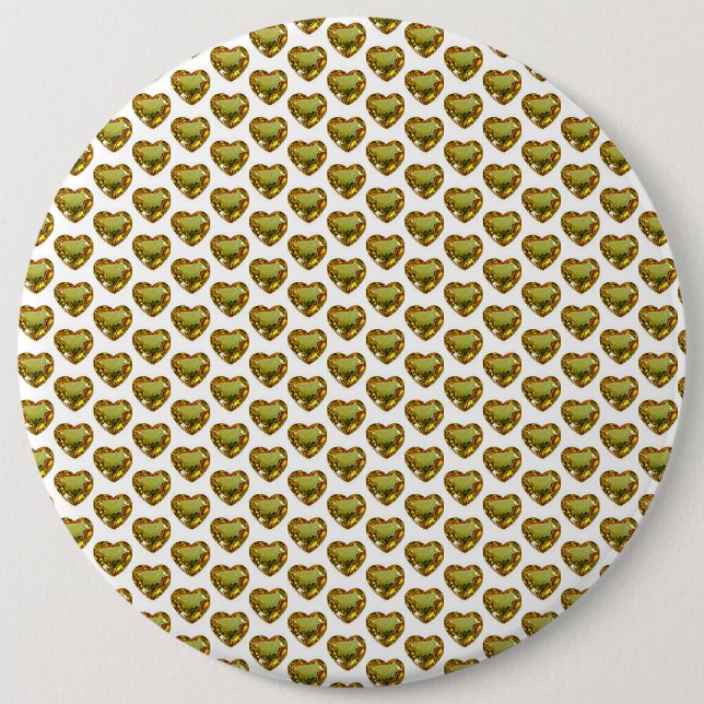 Heart Pattern Gemstone Button (Front)