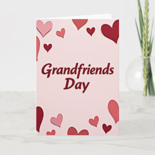 Heart Pattern Grandfriends Day Card