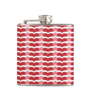 Heart pattern hip flask