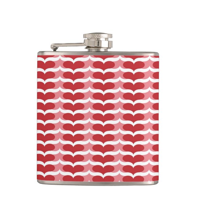 Heart pattern hip flask (Front)
