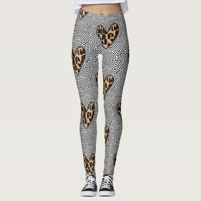 HEART  PATTERN LEGGINGS (Front)