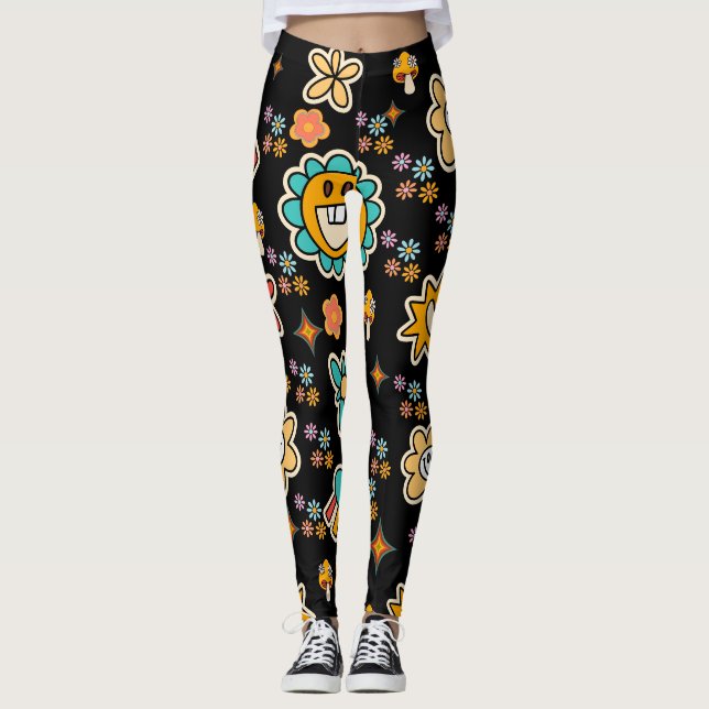 HEART  PATTERN LEGGINGS (Front)