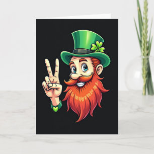 Heart Pattern Leprechaun Card