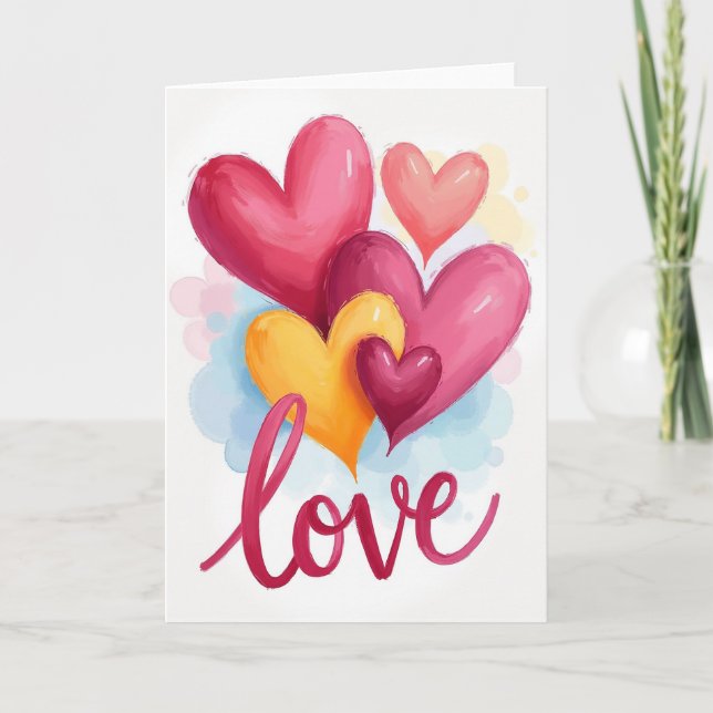 Heart Pattern Love Card (Front)