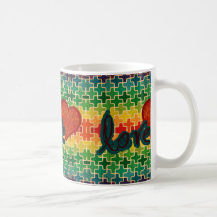 Heart Pattern Love Coffee Mug
