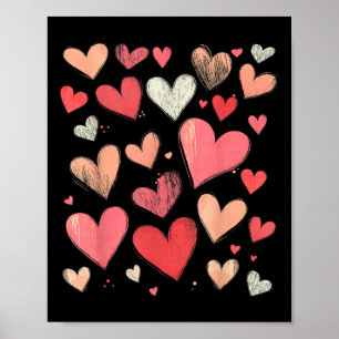 Heart Pattern – Love Theme – For Him And Her Poster