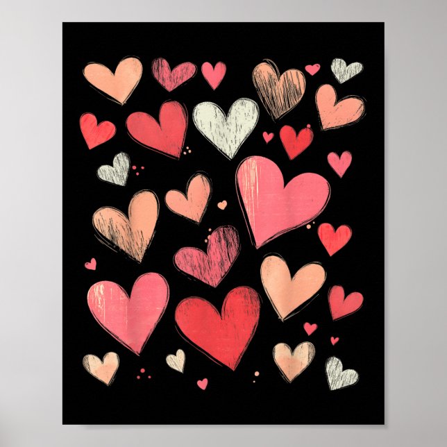 Heart Pattern – Love Theme – For Him And Her  Poster (Front)