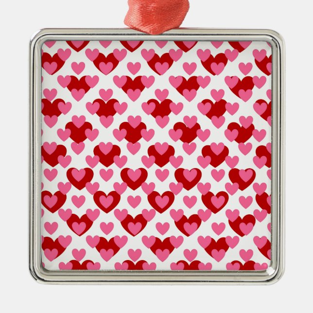 Heart Pattern Metal Ornament (Front)