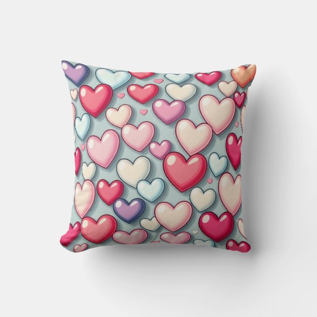 heart pattern pillow cushion (Front)