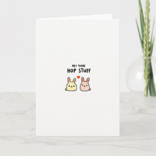 Heart Pattern Rabbit Friend Card