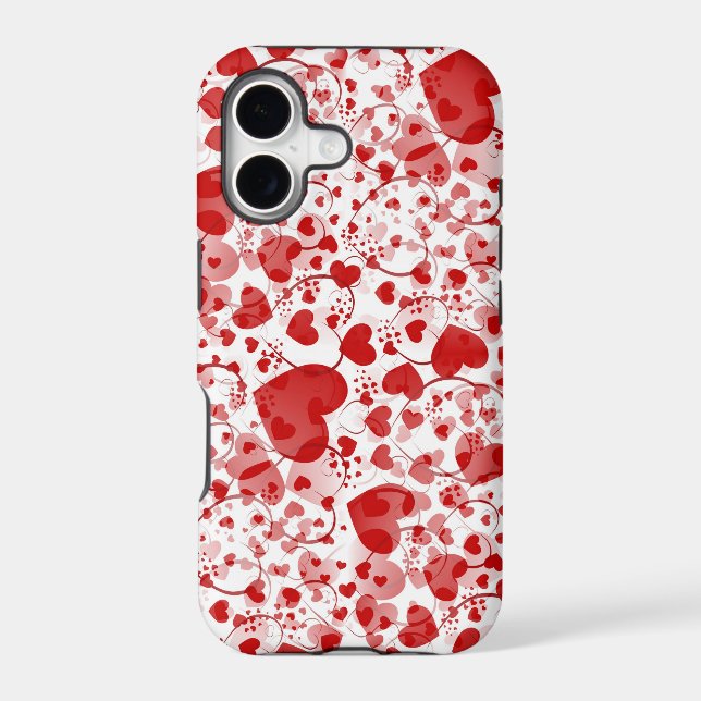 HEART pattern - red and white (Back)