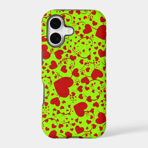 HEART pattern - red - make your own backcolor