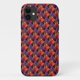 HEART pattern - red violet iPhone 11 Case