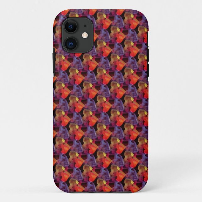 HEART pattern - red violet Case-Mate iPhone Case (Back)