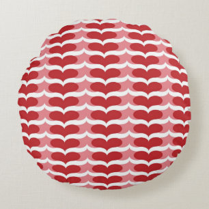 Heart pattern round cushion