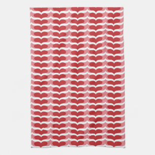 Heart pattern tea towel