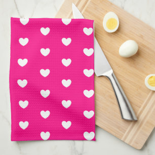 Heart Pattern Tea Towel