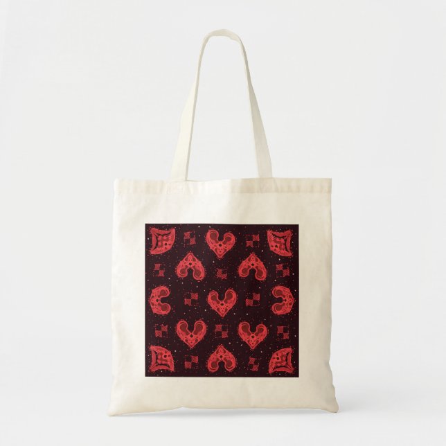heart pattern Tote Bags (Front)