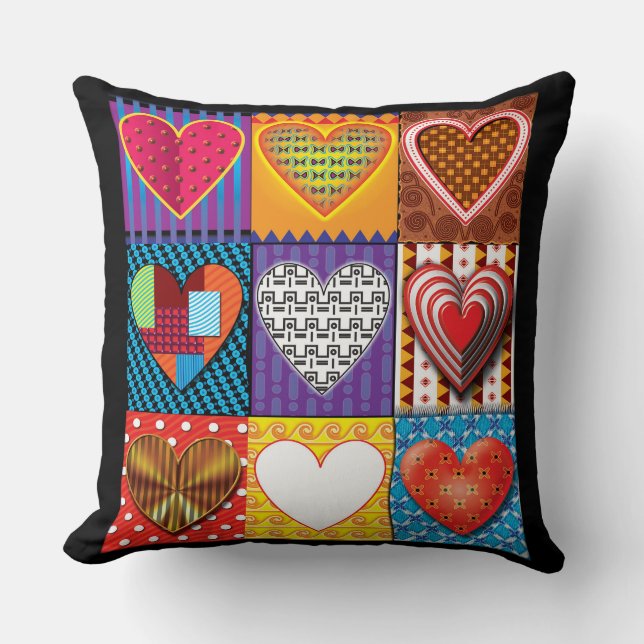 Heart pattern trendy Valentine's Cushion (Front)