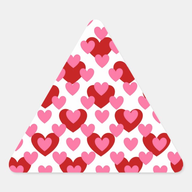 Heart Pattern Triangle Sticker (Front)