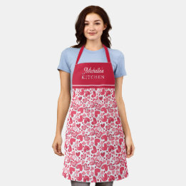 Heart Pattern Valentines Day Apron Gift