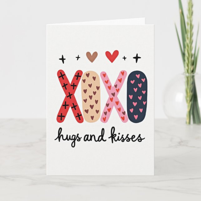 Heart Pattern Xoxo Card (Front)