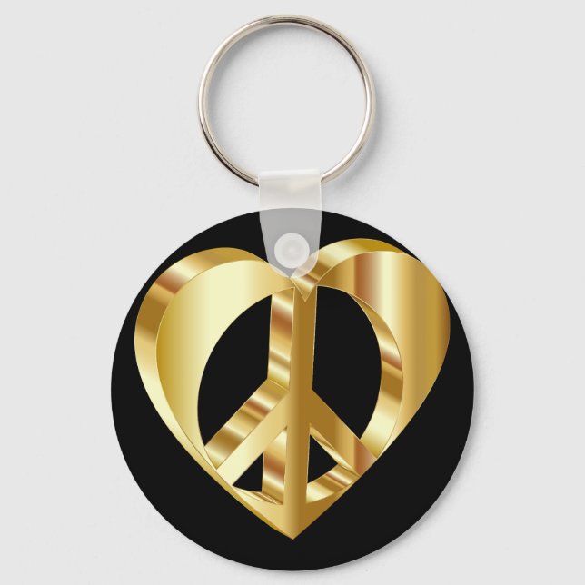 Heart peace key ring (Front)