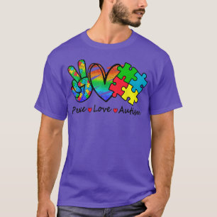 Heart Peace Love Acceptance Autism Mental Health A T-Shirt