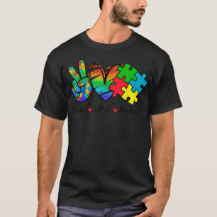 Heart Peace Love Acceptance Autism Mental Health A T-Shirt