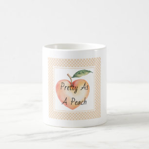 Heart Peach Fruit Frame Coffee Mug