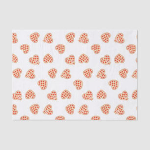 Heart Pepperoni Pizza Pattern Tissue Paper