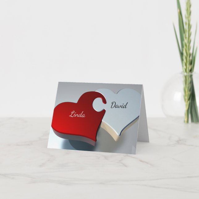 Heart Perfect Fit Puzzle  Card (Front)