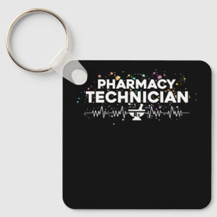 Heart Pharmacy Technician Pharmacist Pharmacy Tech Key Ring