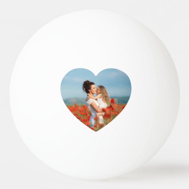 Heart Photo Best Mum Ever Ping Pong Ball (Front)