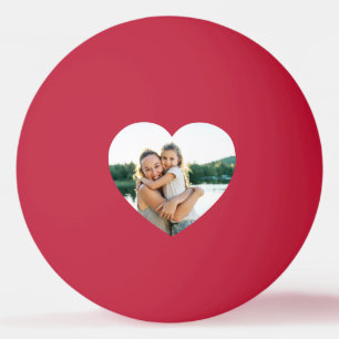 Heart Photo Best Mum Ever Red Ping Pong Ball